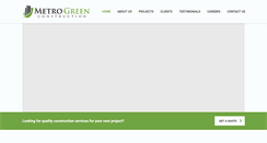 Desktop Screenshot of metrogreenconstruction.com